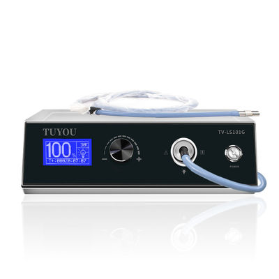 120W Cirugía de endoscopia LED Fuente de luz médica fría con cable de fibra óptica de endoscopio