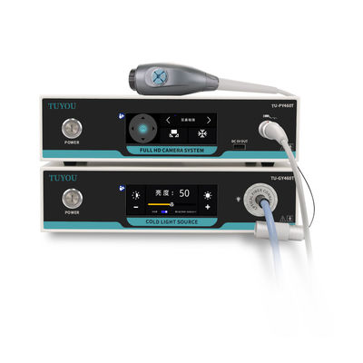 Unidad de cámara de endoscopio Full HD con fuente de luz LED y menú táctil