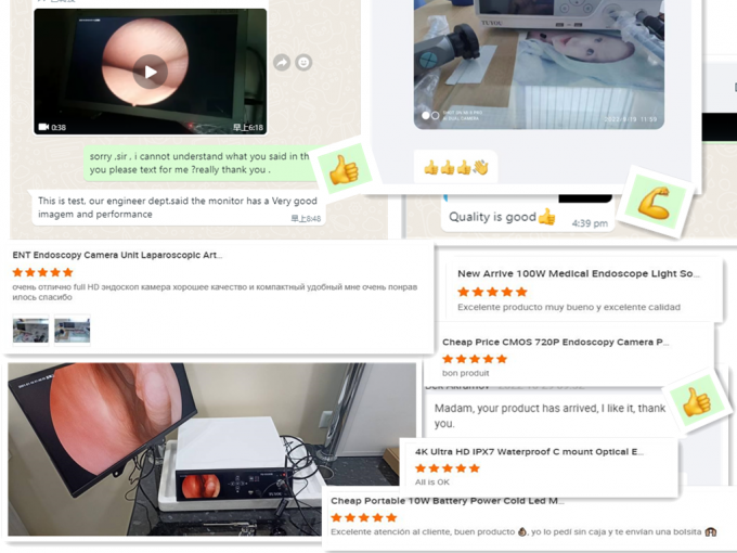 Full HD Endoscopio Cámara médica 100W Fuente de luz para ENT Urología Ginecología Oftalmología 3