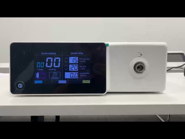 Insuflador de CO2 directo de fábrica con calefacción incorporada y alto flujo 40L/min para cirugía laparoscópica con pantalla táctil a color de 7 pulgadas